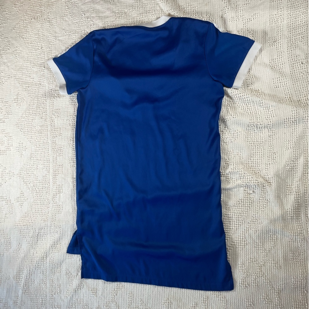 adidas Royal Blue V-Neck Athletic Dress with White Trim - Picture 5 of 6